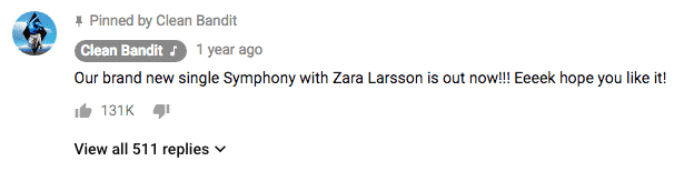 most likes on a youtube comment all time